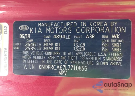 2020 Kia Sportage Sx Turbo from USA, damaged, VIN KNDPRCA67L7710856